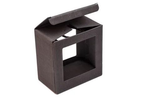 Opened box isolated on white background 스톡 사진