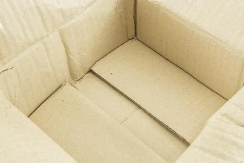 Opened box on white background Stock Photos