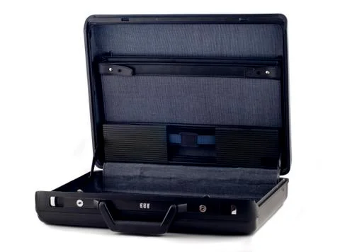 Opened briefcase Stock Photos