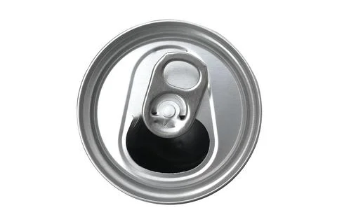 The opened cans of soft drinks are made of aluminum. Stockfoto's