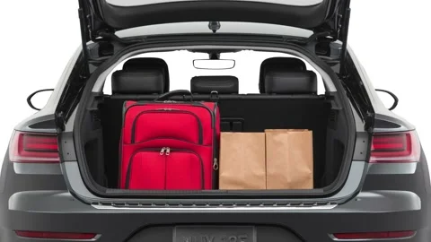 Opened car trunk Manganese Gray Metallic 2019 Volkswagen Arteon SE W/ 4MOTION Stock Footage 160078617