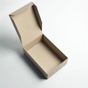 Opened cardboard box. 3d rendering Ilustração Stock