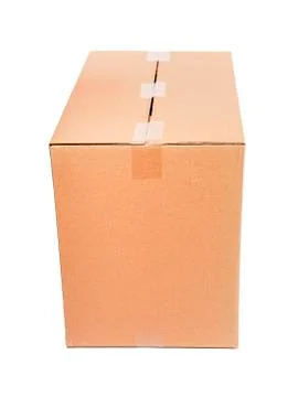 Opened cardboard box. Foto stock