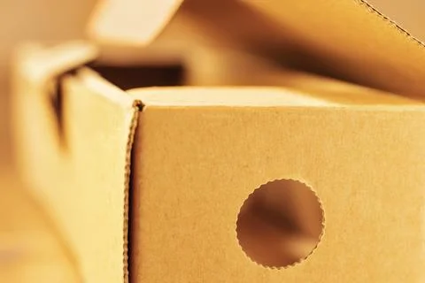 Opened cardboard box Stock-Fotos