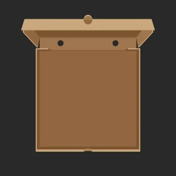 Opened cardboard box for Pizza Stock Illustration