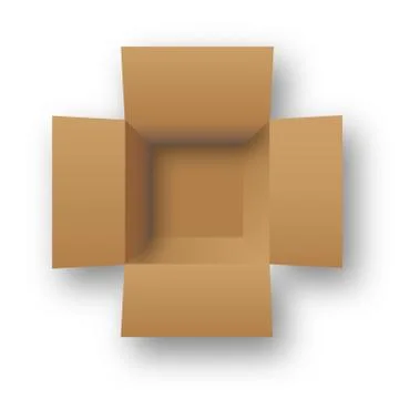 Opened cardboard package box Stock Illustration
