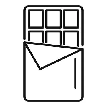 Opened chocolate bar wrapped in foil with square cubes is waiting for you イラスト素材