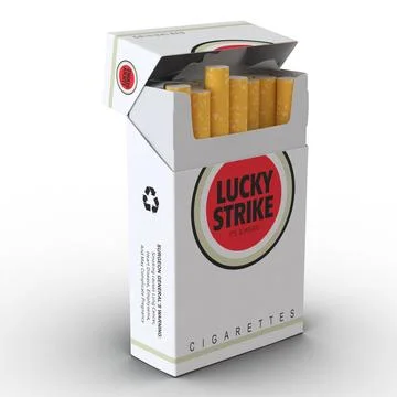 Opened Cigarettes Pack Lucky Strike ~ 3D Model #90947904