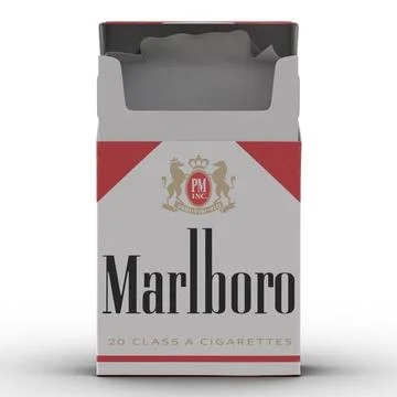 Opened Cigarettes Pack Marlboro 3D Model ~ 3D Model #90874372