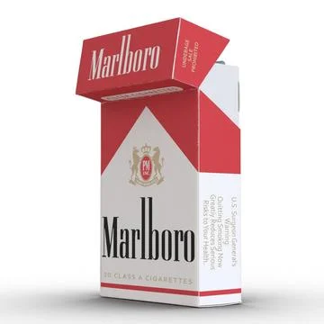 Opened Cigarettes Pack Marlboro 3D Model ~ 3D Model #90874372