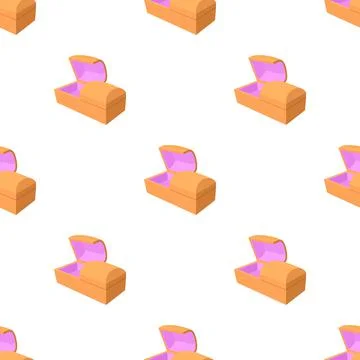 Opened coffin pattern seamless vector Stock Illustration