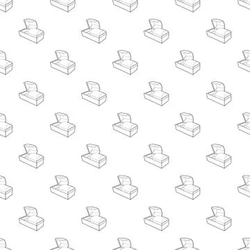 Opened coffin pattern vector seamless Stock Illustration