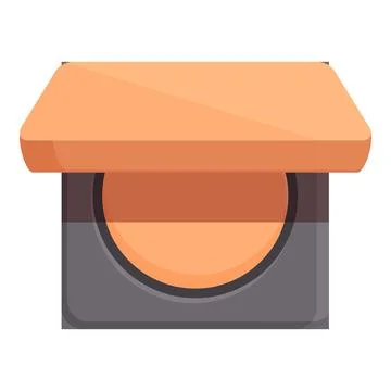 Opened compact powder case with mirror for makeup Illustrazione stock