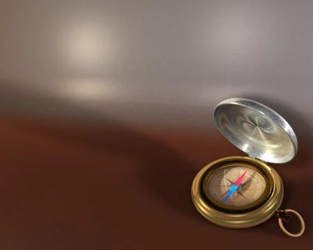 Opened compass Ilustração Stock
