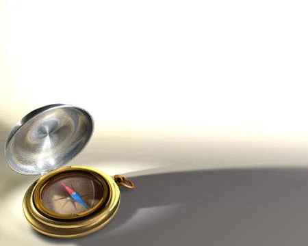 Opened compass Ilustração Stock