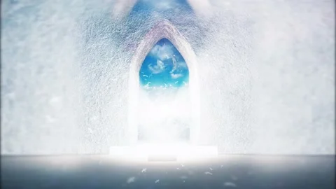 Opened door  to light Video stock 233113514