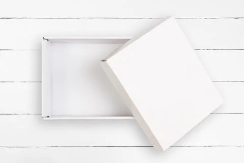 Opened empty cardboard box Stock Photos