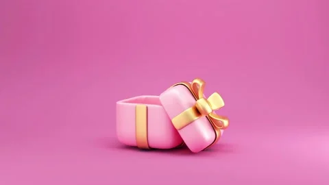Opened Empty Gift Box on different studio background and alpha matte Video stock 166947224