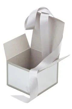 Opened empty gift box Stock Photos