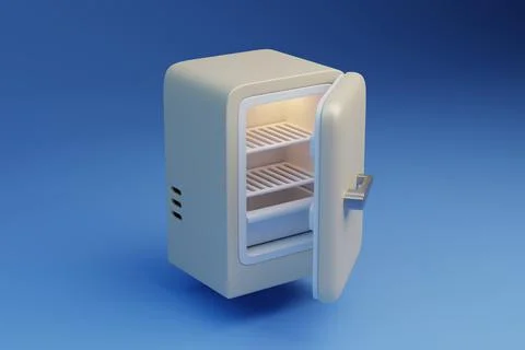 Opened empty refrigerator Stock Illustration