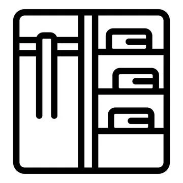 Opened empty refrigerator showing shelves inside Illustrazione stock