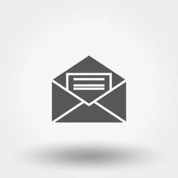 Opened envelope with letter inside Illustrazione stock