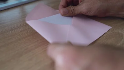 Opened the envelope pink Stock Footage 149308355