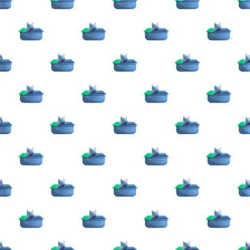Opened food container product packaging seamless pattern background 스톡 일러스트