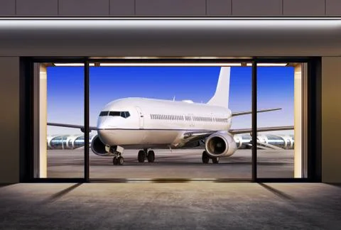Opened gate in airport Stock Photos