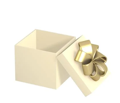Opened gift 3d box Stock Illustration