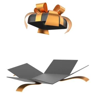 Opened Gift Box. 3D gift box. 3D illustration. Stock Illustration