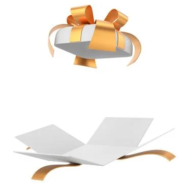 Opened Gift Box. 3D gift box. 3D illustration. Stock Illustration