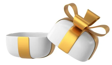 Opened Gift Box. 3D gift box. Open gift box. 3D illustration. Stock Illustration