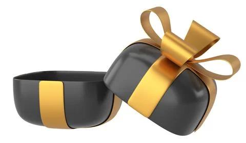 Opened Gift Box. 3D gift box. 3D illustration. Stock Illustration