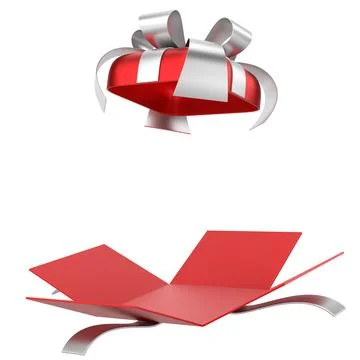 Opened Gift Box. 3D gift box. 3D illustration. Stock Illustration