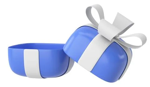 Opened Gift Box. 3D gift box. 3D illustration. Stock Illustration