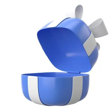 Opened Gift Box. 3D gift box. Stock Illustration