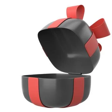 Opened Gift Box. 3D gift box. 3D illustration. Stock Illustration