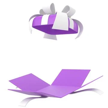 Opened Gift Box. 3D gift box. 3D illustration. Stock Illustration