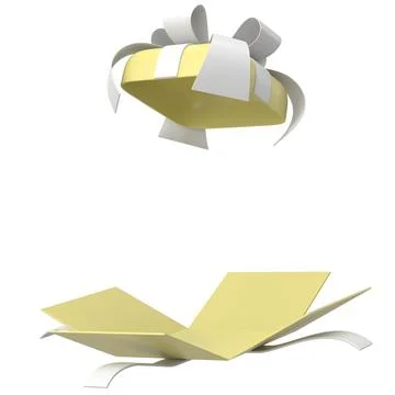 Opened Gift Box. 3D gift box. 3D illustration. Stock Illustration