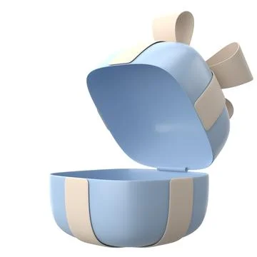 Opened Gift Box. 3D gift box. 3D illustration. Stock Photos