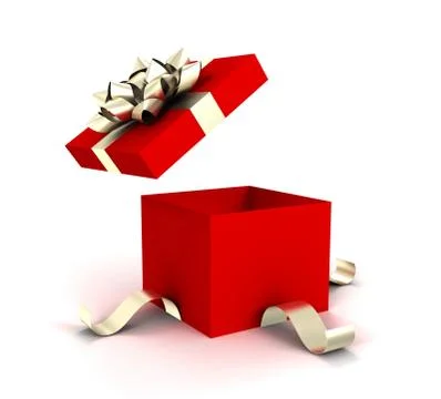 Opened gift box  3d illustration Stock Illustration