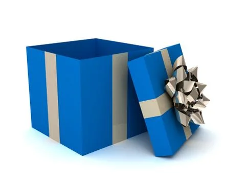 Opened gift box concept 3d illustration Stock Illustration