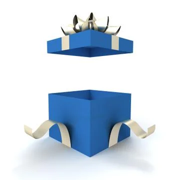 Opened gift box concept 3d illustration Ilustração Stock