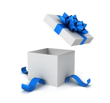 Opened gift box concept 3d illustration Stock Illustration