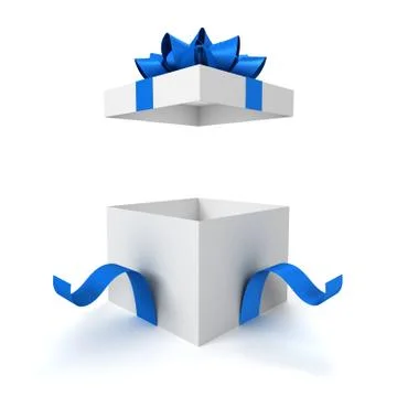 Opened gift box concept  3d illustration イラスト素材