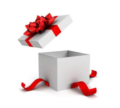 Opened gift box concept   3d illustration Stock Illustration