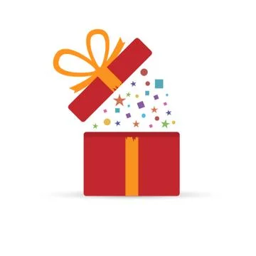 Opened gift box icon Stock Illustration