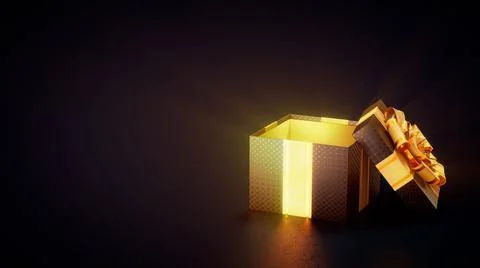 Opened golden - black present for black friday sell-out - Stock-Illustration