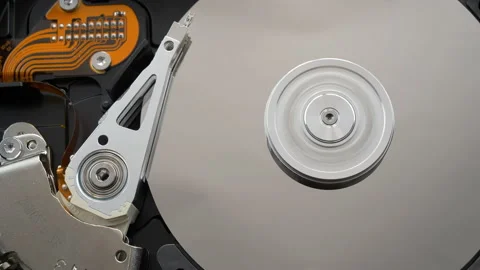Opened hard disk drive Stock Footage 171338681